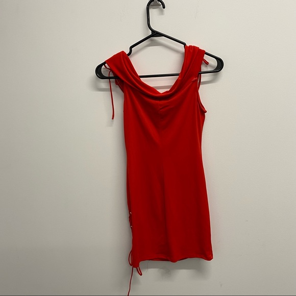 RED MINI TIGHT DRESS - Picture 7 of 8